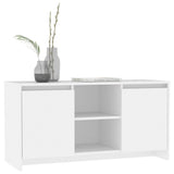 Meuble TV Blanc 102x37,5x52,5 cm Bois d'ingénierie