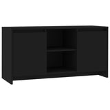 Black TV cabinet 102x37.5x52.5 cm Engineered wood