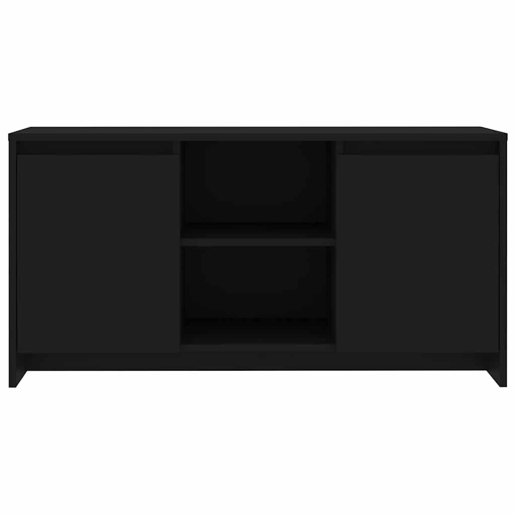 Black TV cabinet 102x37.5x52.5 cm Engineered wood