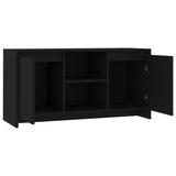 Black TV cabinet 102x37.5x52.5 cm Engineered wood