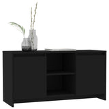 Black TV cabinet 102x37.5x52.5 cm Engineered wood