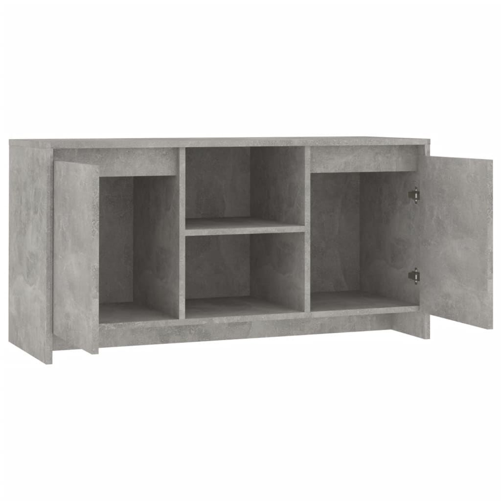 Meuble TV Gris béton 102x37,5x52,5 cm Bois d'ingénierie