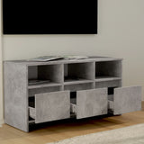 Meuble TV Gris béton 102x37,5x52,5 cm Bois d'ingénierie