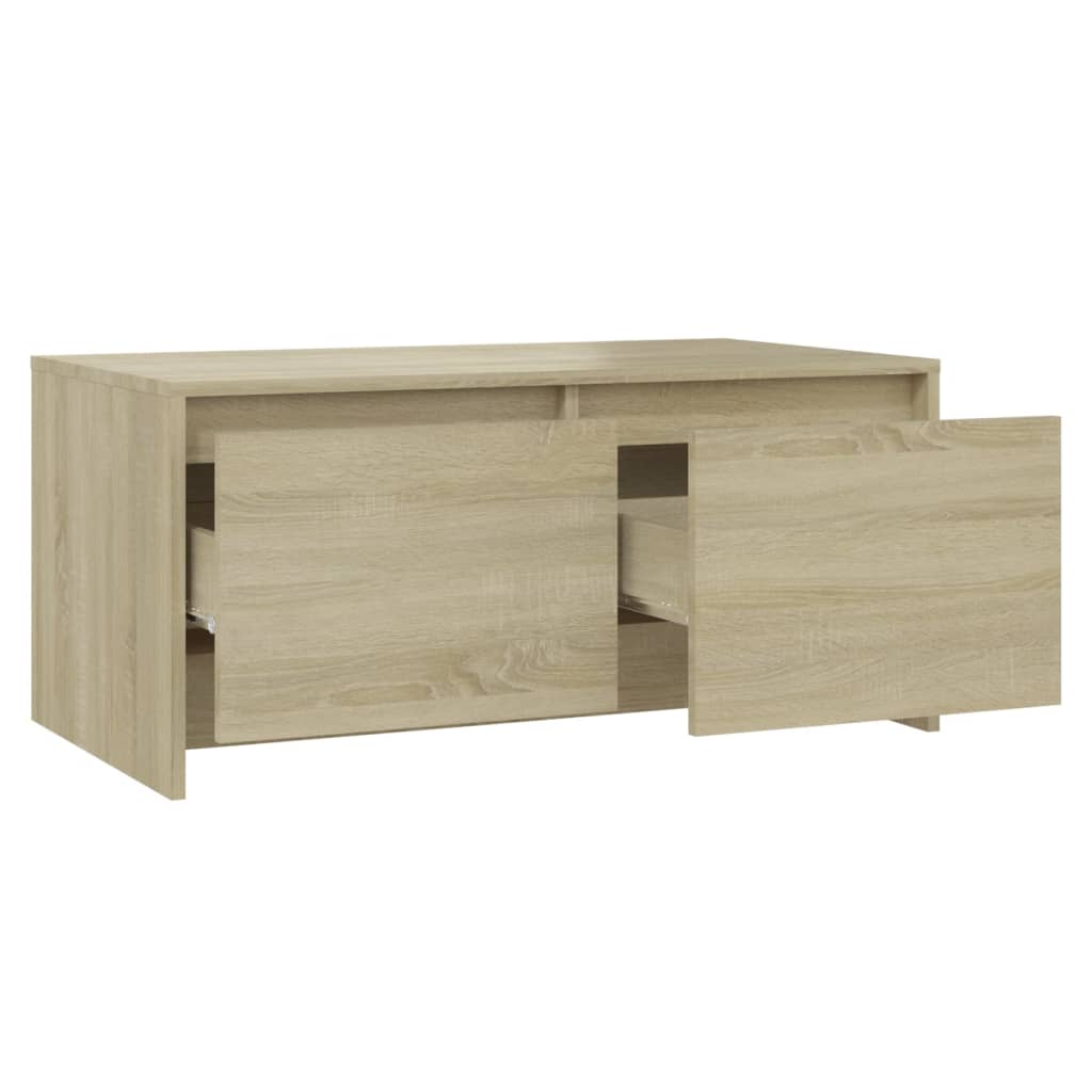 Table basse chêne sonoma 90x50x41,5 cm bois d'ingénierie