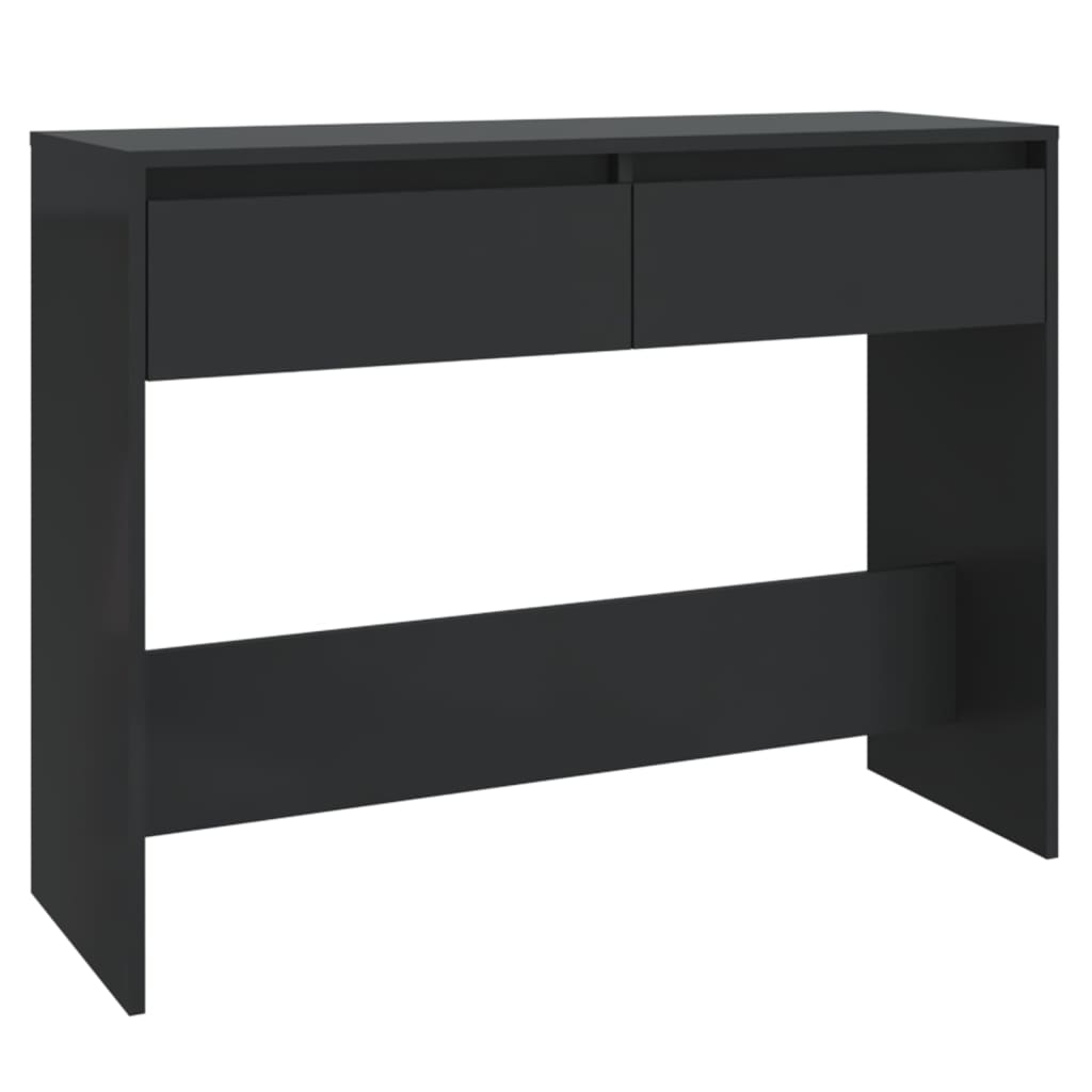 Table console noir 100x35x76,5 cm bois d'ingénierie