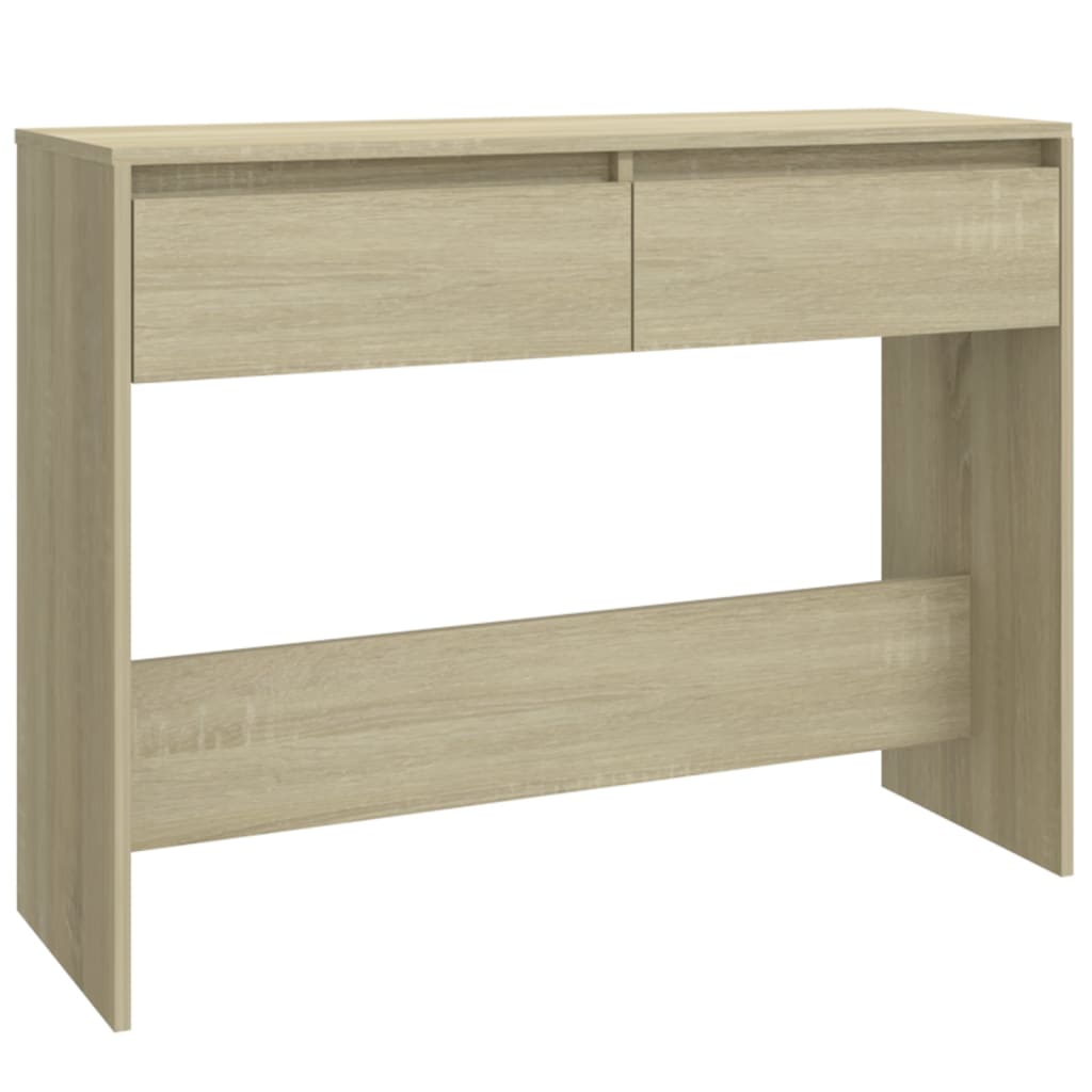 Table console chêne sonoma 100x35x76,5 cm bois d'ingénierie