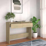 Table console chêne sonoma 100x35x76,5 cm bois d'ingénierie