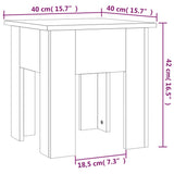 Table basse blanc 40x40x42 cm bois d'ingénierie