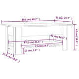 Weißer Couchtisch 102x55x42 cm aus Holzwerkstoff