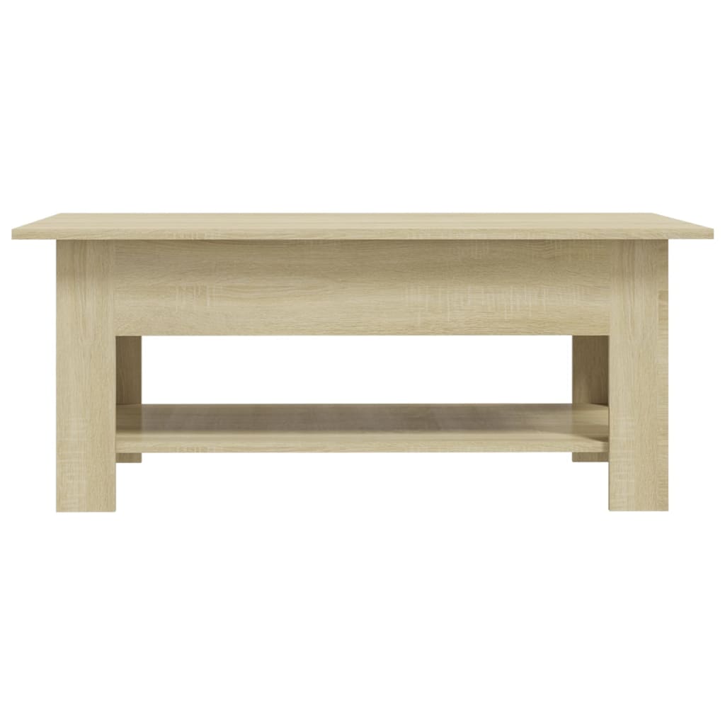 Table basse chêne sonoma 102x55x42 cm bois d'ingénierie