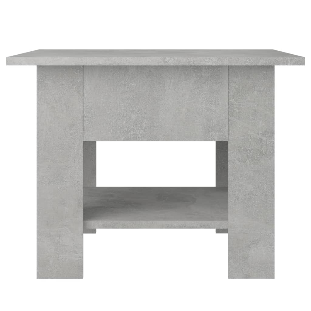 Table basse gris béton 55x55x42 cm bois d'ingénierie