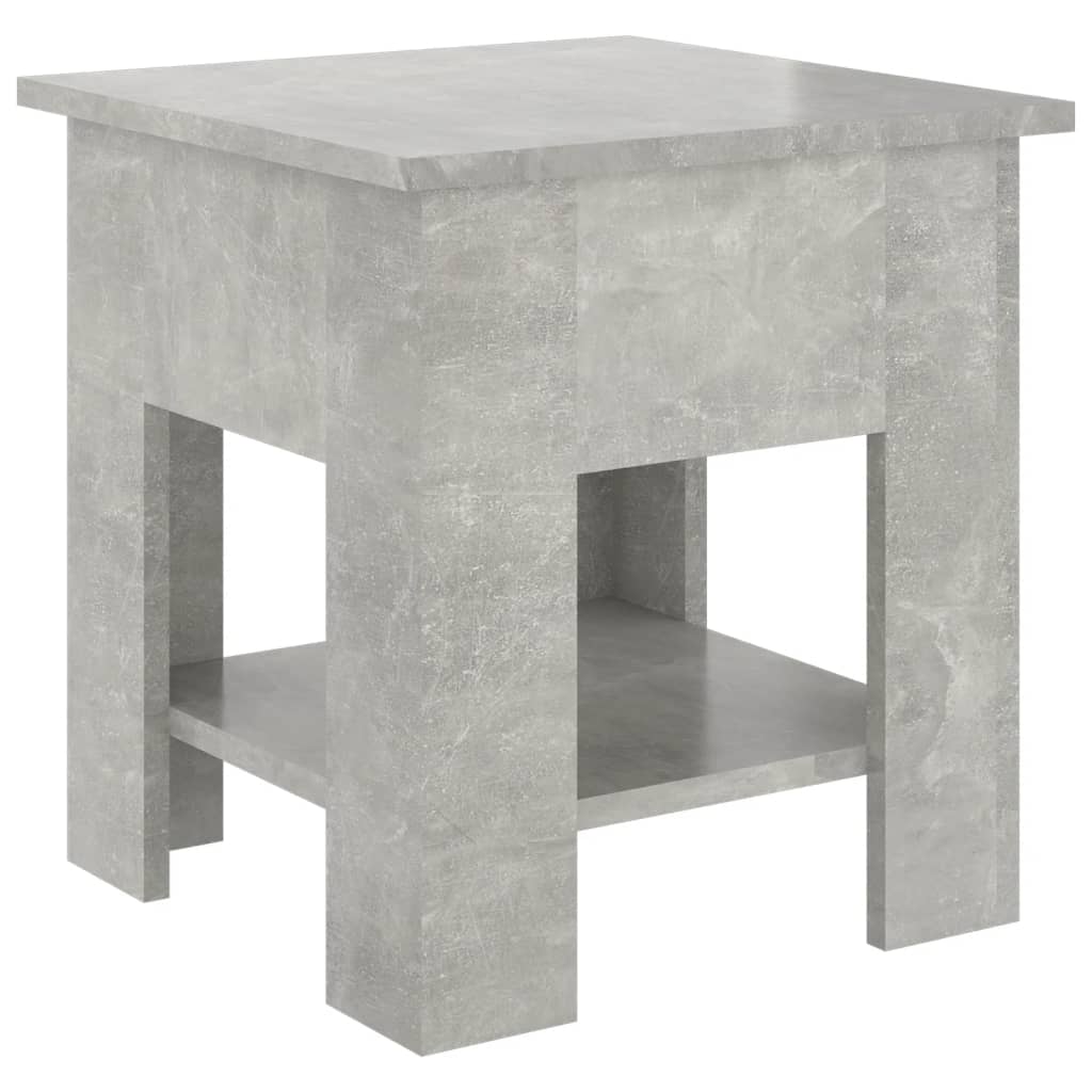 Table basse gris béton 40x40x42 cm bois d'ingénierie