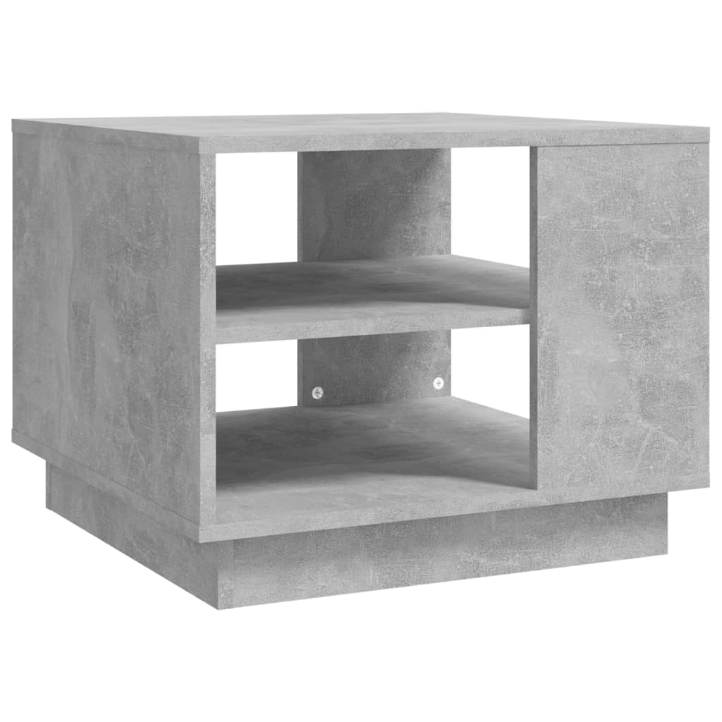 Table basse gris béton 55x55x43 cm bois d'ingénierie