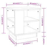 Table basse chêne sonoma 40x40x43 cm bois d'ingénierie