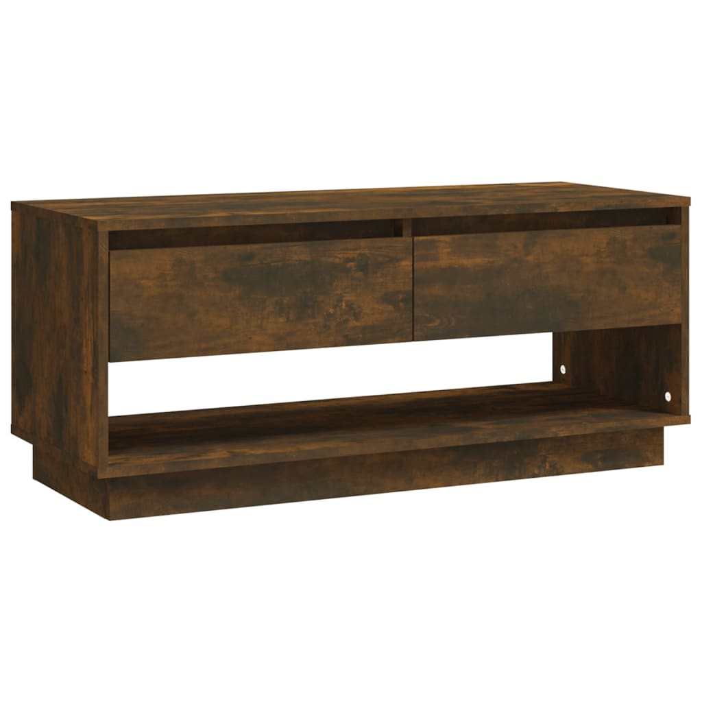 Meuble TV Chêne fumé 102x41x44 cm Bois d'ingénierie