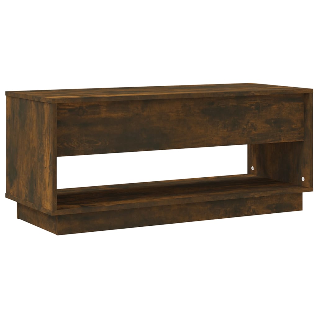 Meuble TV Chêne fumé 102x41x44 cm Bois d'ingénierie