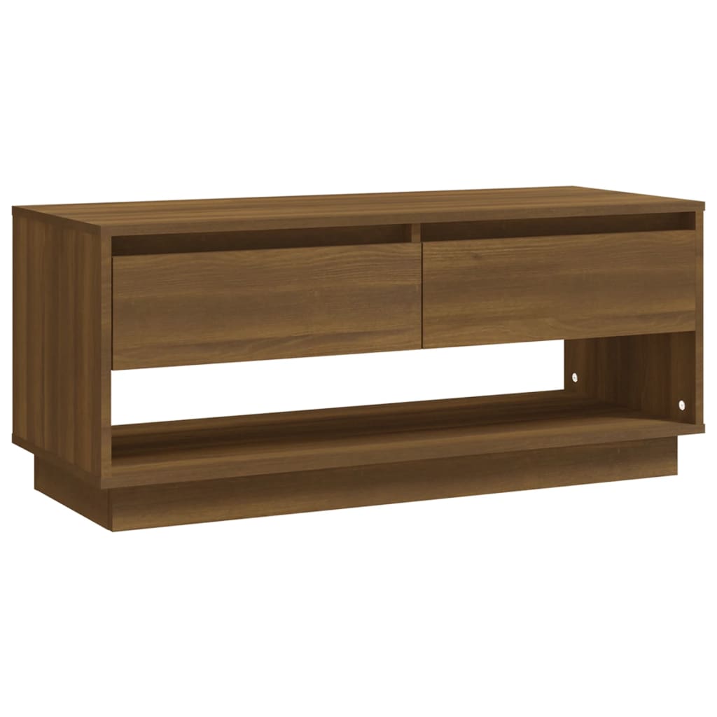 Meuble TV Chêne marron 102x41x44 cm Bois d'ingénierie