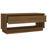 Meuble TV Chêne marron 102x41x44 cm Bois d'ingénierie