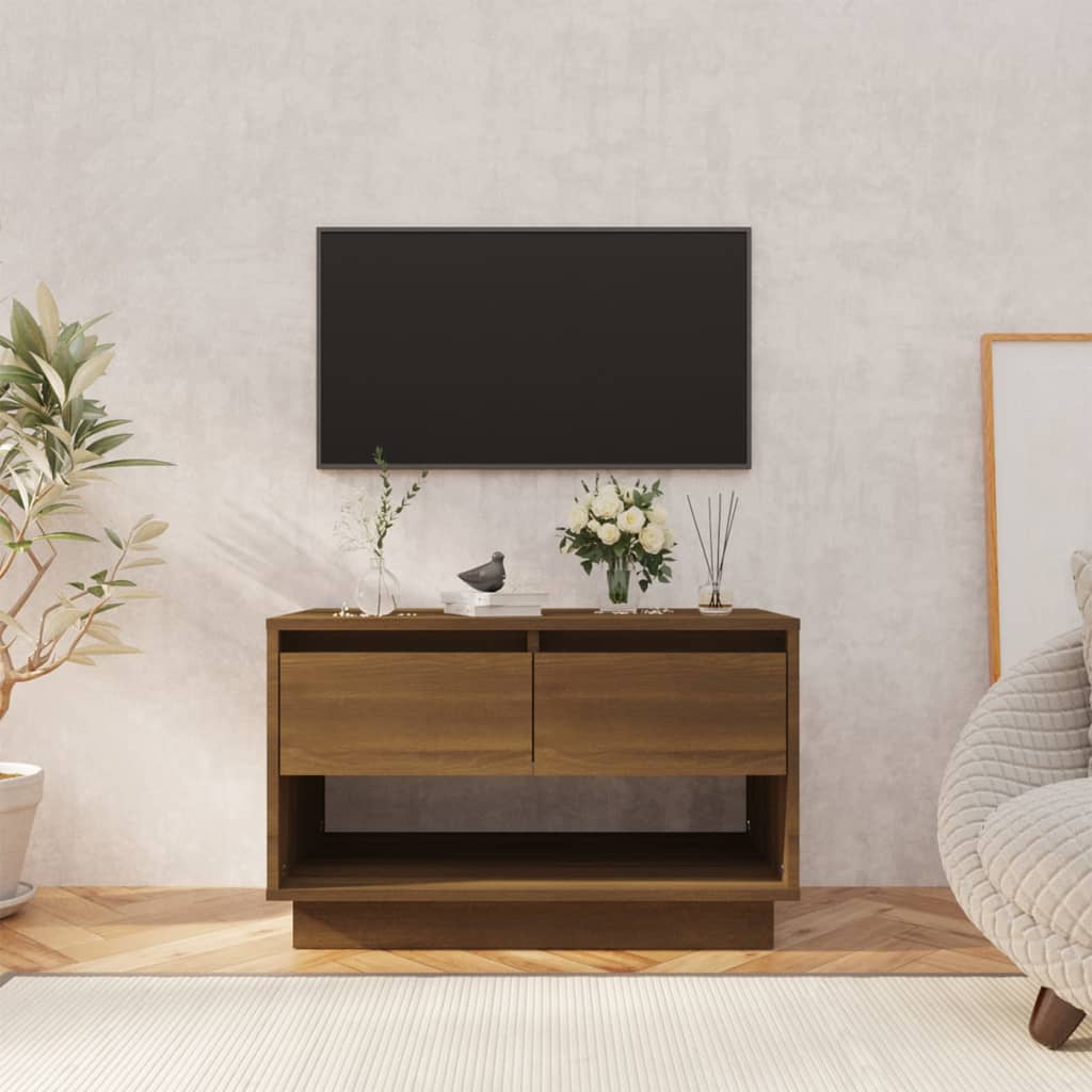 Meuble TV Chêne marron 70x41x44 cm Bois d'ingénierie