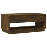 Table basse Chêne fumé 102,5x55x44 cm Bois d'ingénierie