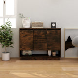 Sideboard Smoked Oak 97x31x75 cm Engineered wood