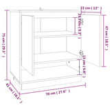 Buffet Chêne marron 70x41x75 cm Bois d'ingénierie