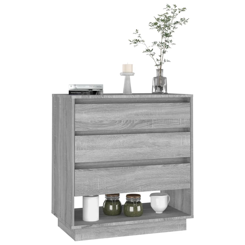 Sonoma graues Sideboard 70x41x75 cm Holzwerkstoff