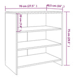 Buffet Sonoma gris 70x40,5x75 cm Bois d'ingénierie