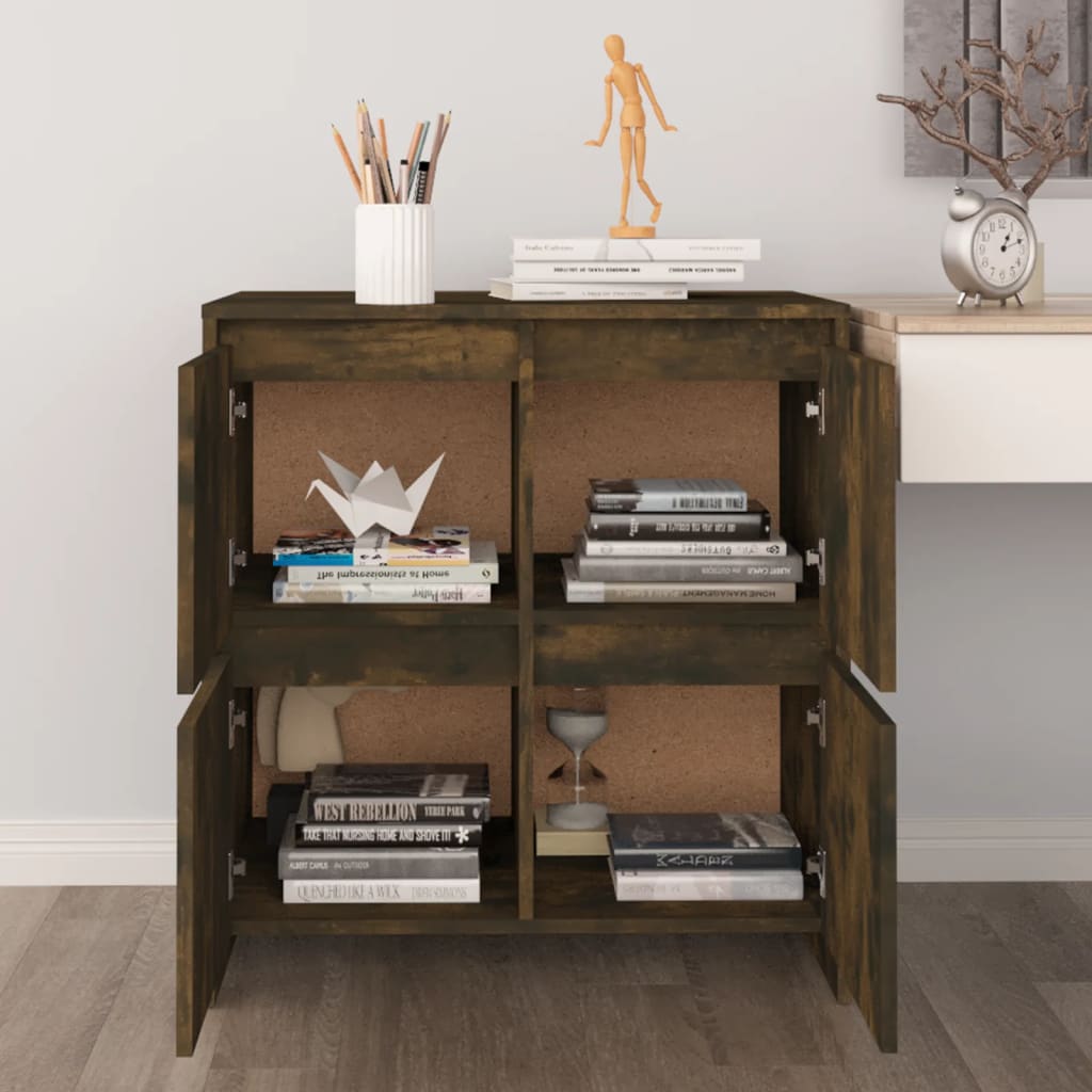 Sideboard Smoked Oak 70x41x75 cm Engineered wood