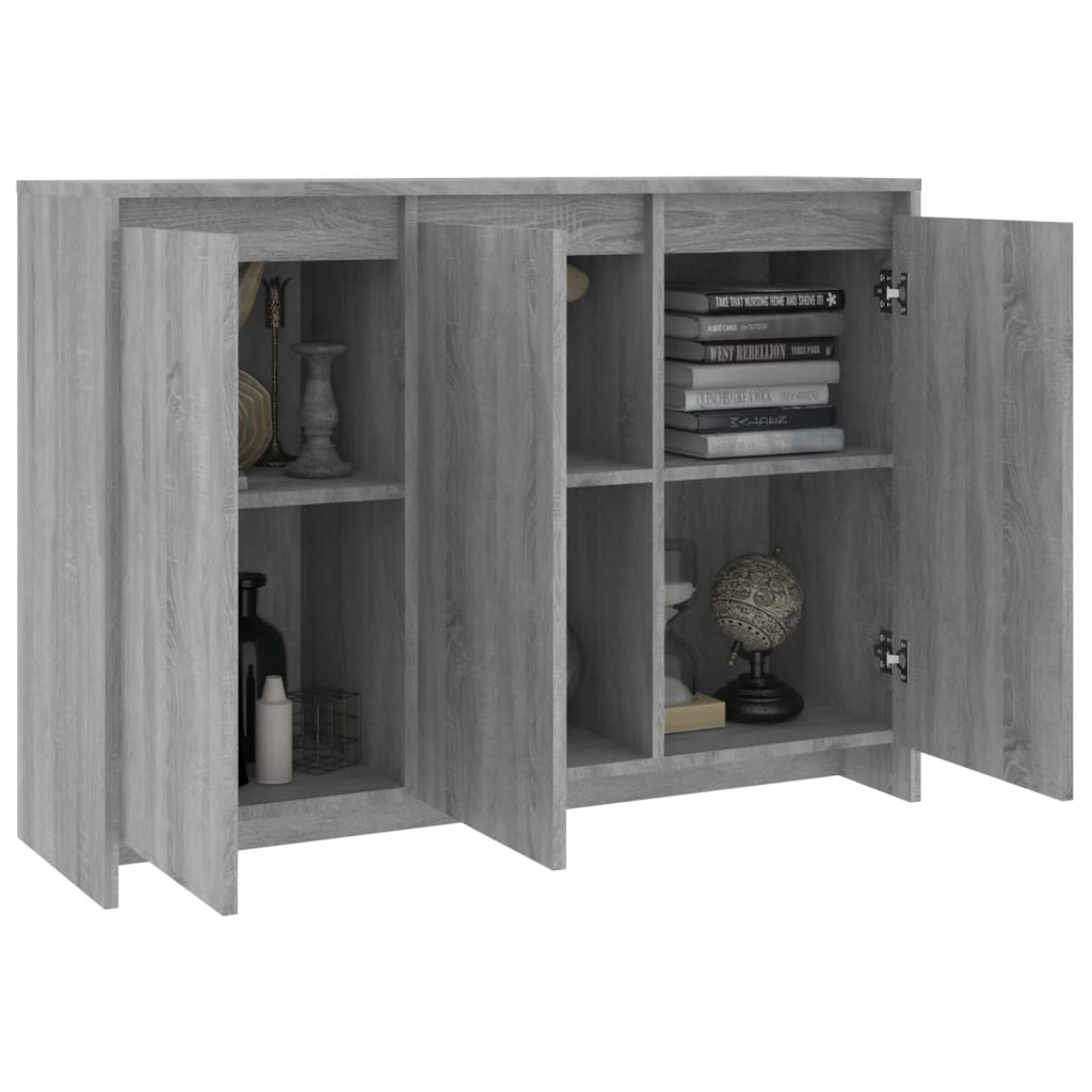 Buffet Sonoma gris 102x33x75 cm Bois d'ingénierie