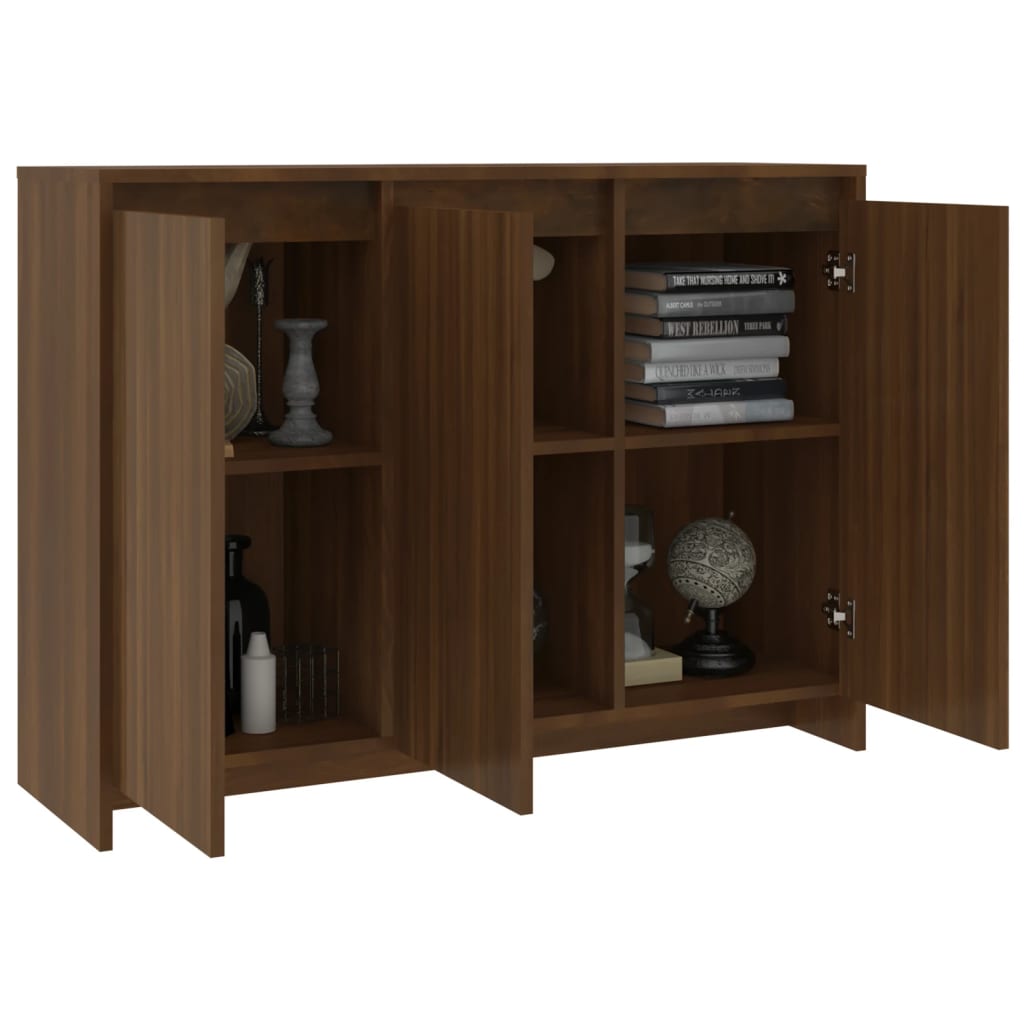 Sideboard Brown Oak 102x33x75 cm Engineered wood