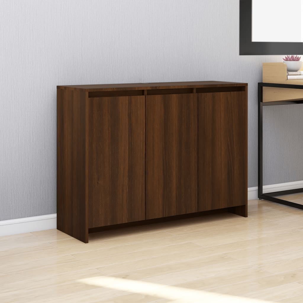 Sideboard Brown Oak 102x33x75 cm Engineered wood