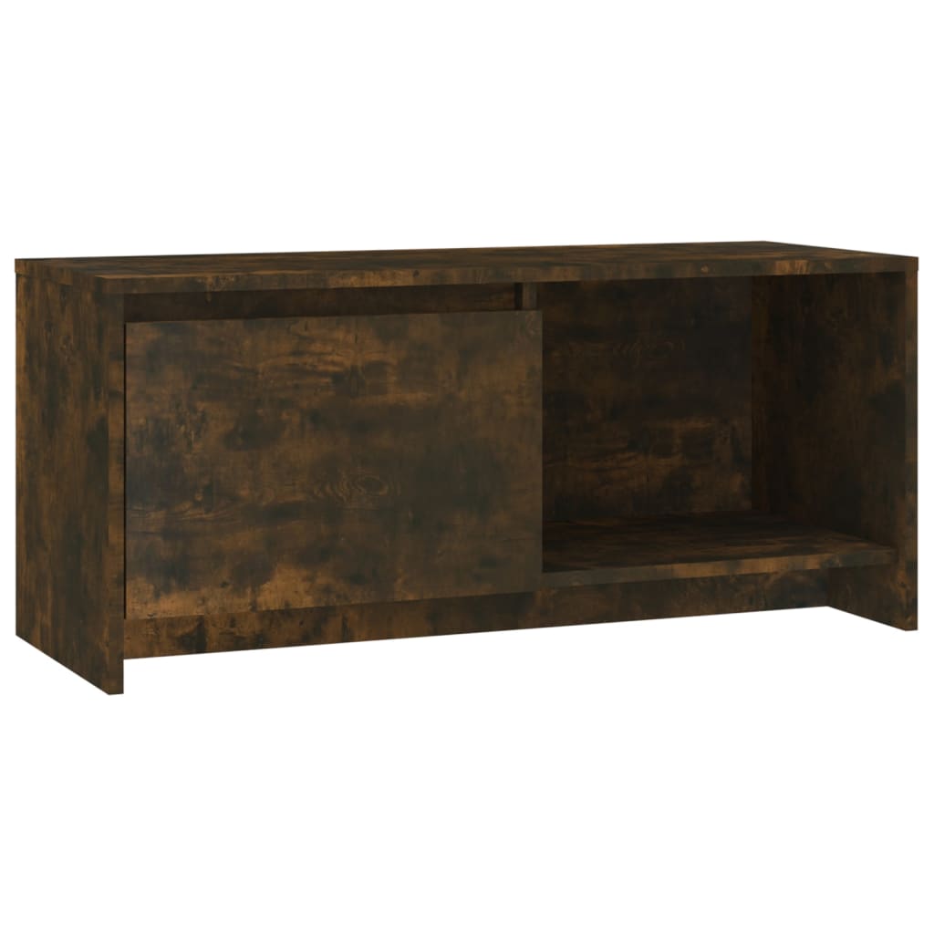 Meuble TV Chêne fumé 90x35x40 cm Bois d'ingénierie