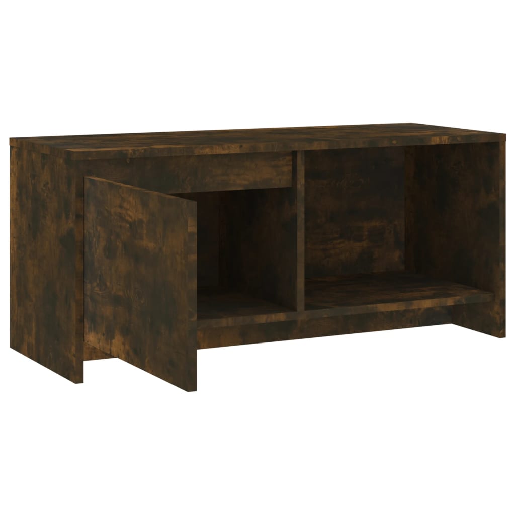 Meuble TV Chêne fumé 90x35x40 cm Bois d'ingénierie