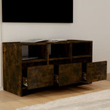 Meuble TV Chêne fumé 102x37,5x52,5 cm Bois d'ingénierie