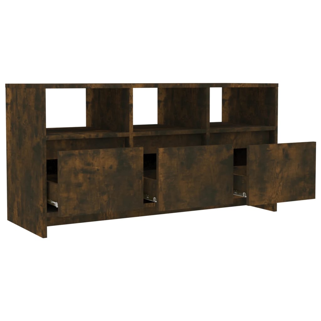 Meuble TV Chêne fumé 102x37,5x52,5 cm Bois d'ingénierie