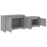 Meuble TV Sonoma gris 146,5x35x50 cm Bois d'ingénierie