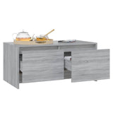 Sonoma grauer Couchtisch 90x50x41,5 cm, Holzwerkstoff