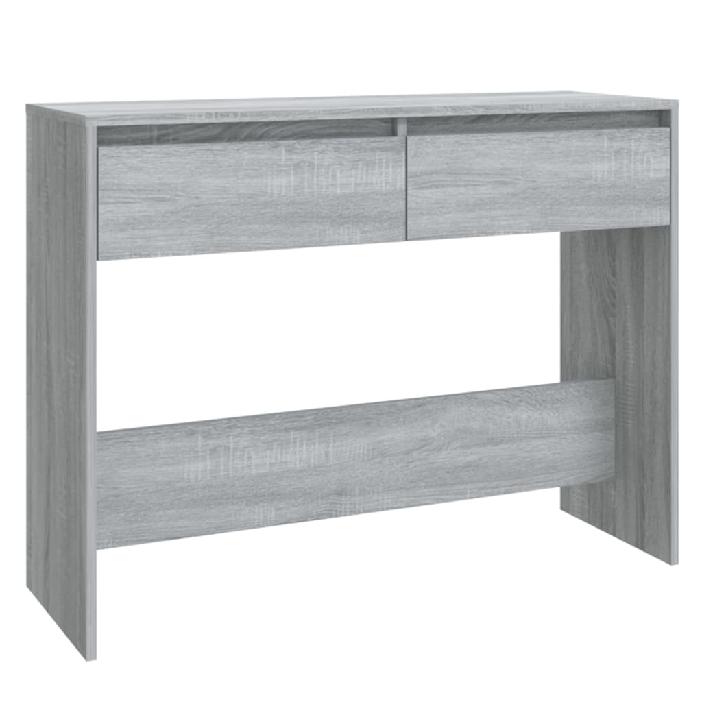 Table console sonoma gris 100x35x76,5 cm bois d'ingénierie