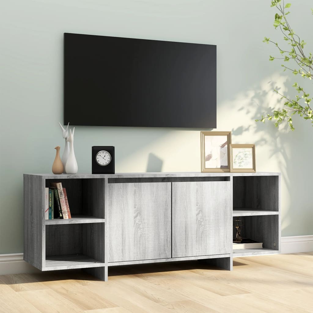 Sonoma gray TV cabinet 130x35x50 cm engineered wood