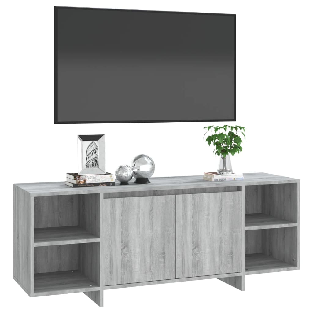 Meuble TV sonoma gris 130x35x50 cm bois d'ingénierie