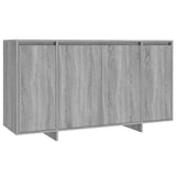 Sonoma graues Sideboard 135x41x75 cm Holzwerkstoff