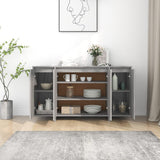 Sonoma graues Sideboard 135x41x75 cm Holzwerkstoff