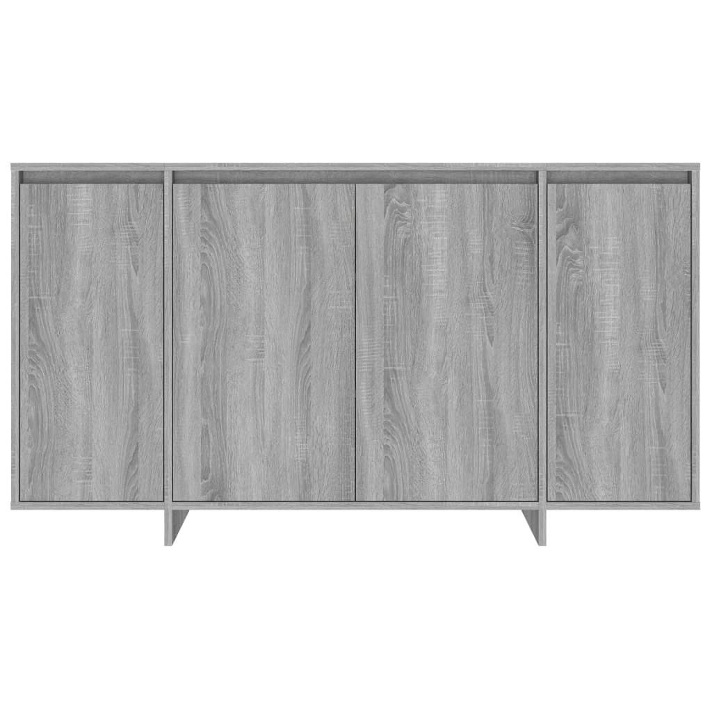 Sonoma graues Sideboard 135x41x75 cm Holzwerkstoff