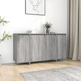 Sonoma graues Sideboard 135x41x75 cm Holzwerkstoff