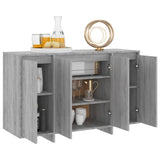 Sonoma graues Sideboard 120x41x75 cm, Holzwerkstoff