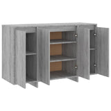 Sonoma graues Sideboard 120x41x75 cm, Holzwerkstoff