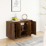 Brown oak sideboard 120x41x75 cm engineered wood