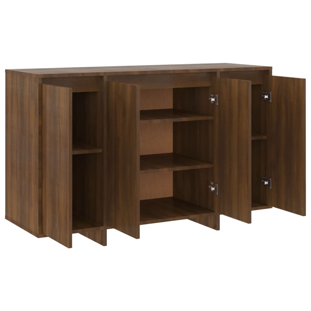 Brown oak sideboard 120x41x75 cm engineered wood