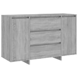 Buffet avec 3 tiroirs sonoma gris 120x41x75cm bois d'ingénierie